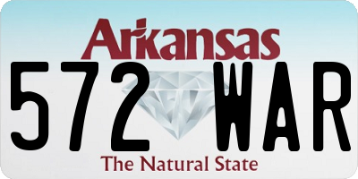 AR license plate 572WAR