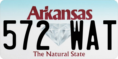 AR license plate 572WAT