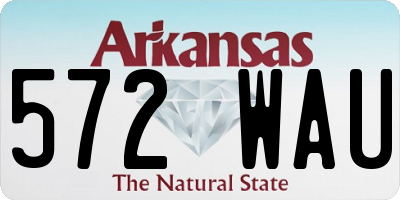 AR license plate 572WAU
