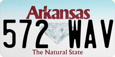 AR license plate 572WAV