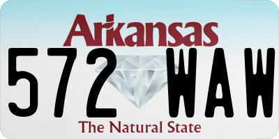 AR license plate 572WAW