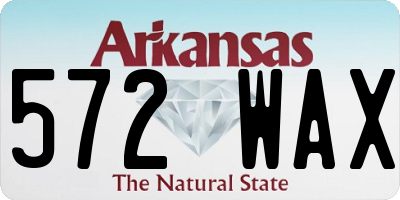 AR license plate 572WAX