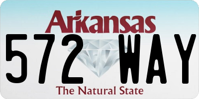 AR license plate 572WAY