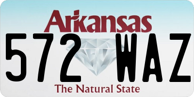 AR license plate 572WAZ