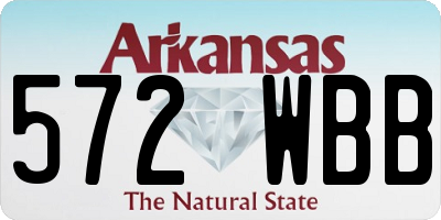 AR license plate 572WBB