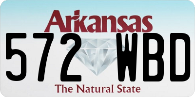 AR license plate 572WBD