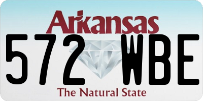 AR license plate 572WBE