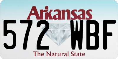 AR license plate 572WBF