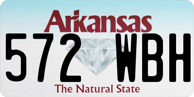 AR license plate 572WBH