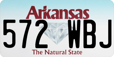 AR license plate 572WBJ