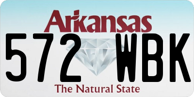 AR license plate 572WBK