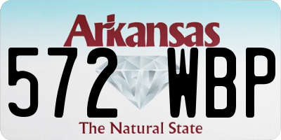 AR license plate 572WBP