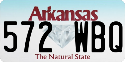 AR license plate 572WBQ