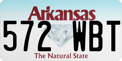 AR license plate 572WBT