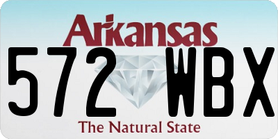AR license plate 572WBX