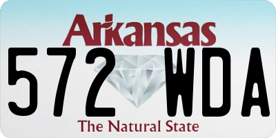 AR license plate 572WDA