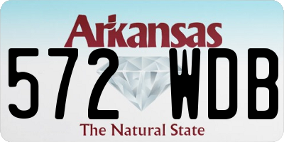 AR license plate 572WDB