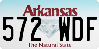 AR license plate 572WDF