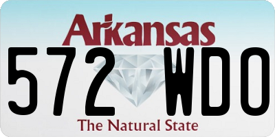 AR license plate 572WDO