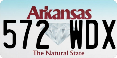 AR license plate 572WDX