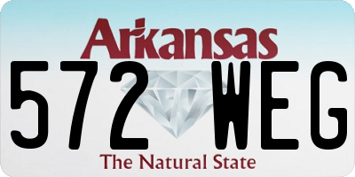 AR license plate 572WEG