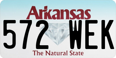 AR license plate 572WEK