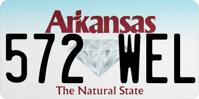 AR license plate 572WEL