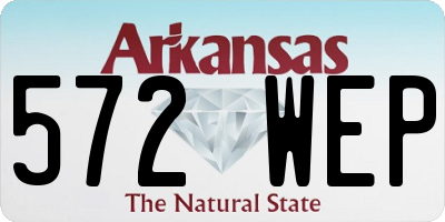 AR license plate 572WEP