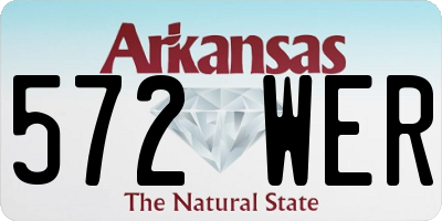 AR license plate 572WER