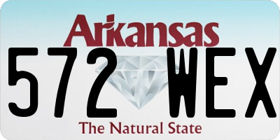 AR license plate 572WEX