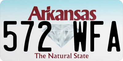 AR license plate 572WFA