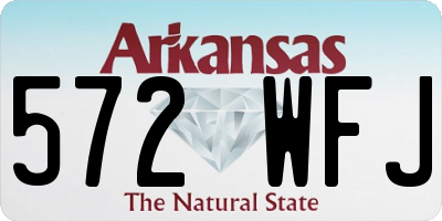 AR license plate 572WFJ