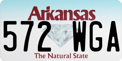 AR license plate 572WGA
