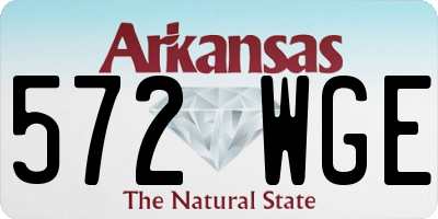 AR license plate 572WGE
