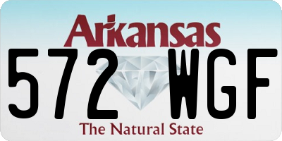 AR license plate 572WGF