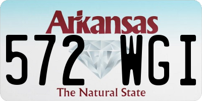 AR license plate 572WGI