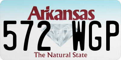 AR license plate 572WGP
