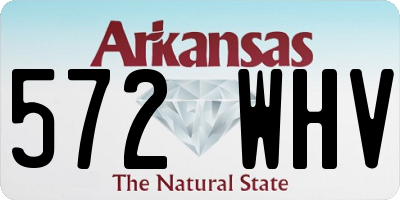 AR license plate 572WHV