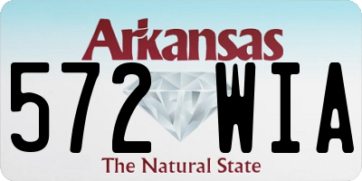 AR license plate 572WIA