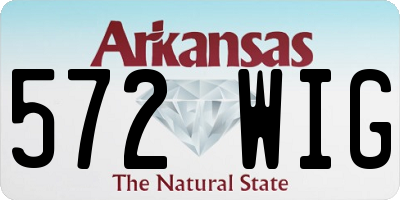 AR license plate 572WIG