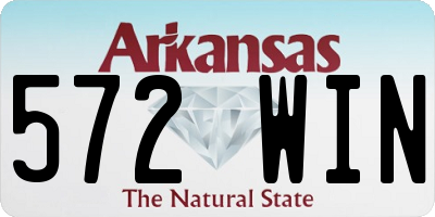 AR license plate 572WIN
