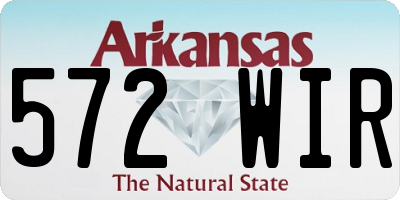 AR license plate 572WIR