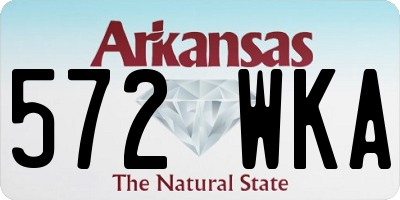 AR license plate 572WKA
