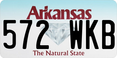 AR license plate 572WKB