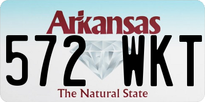 AR license plate 572WKT