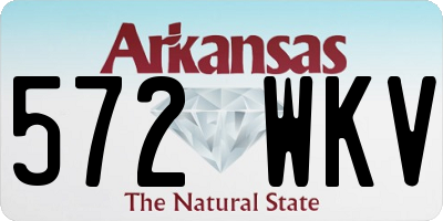 AR license plate 572WKV