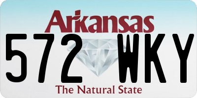AR license plate 572WKY
