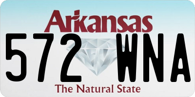 AR license plate 572WNA