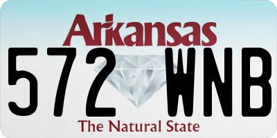 AR license plate 572WNB