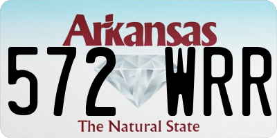 AR license plate 572WRR